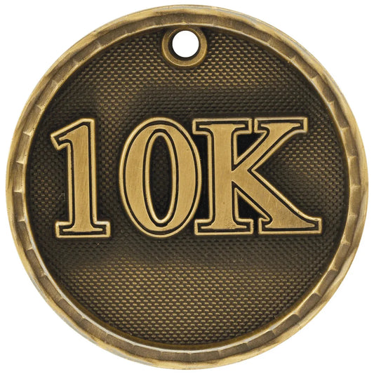 Antique Gold 2" 3D 10K Medal