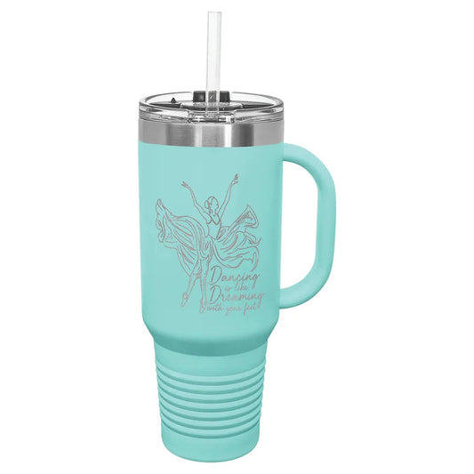 Teal Polar Camel 40 oz. Travel Mug with Snap Lid & Straw