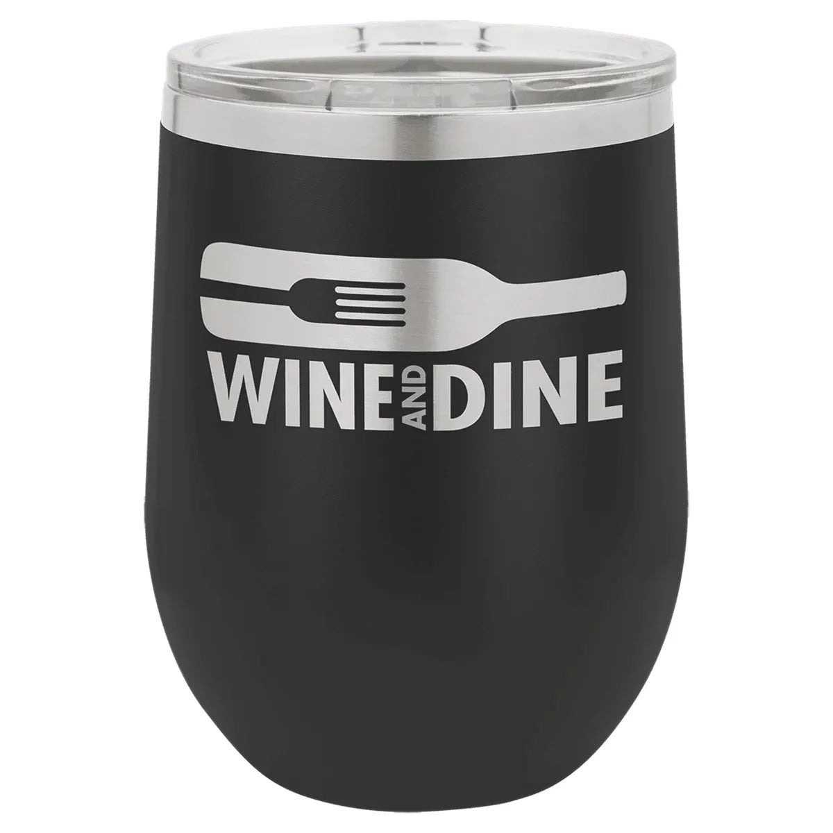 Black Polar Camel 12 oz. Vacuum Insulated Stemless Wine Tumbler with Lid