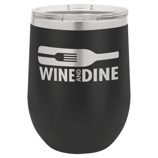 Black Polar Camel 12 oz. Vacuum Insulated Stemless Wine Tumbler with Lid