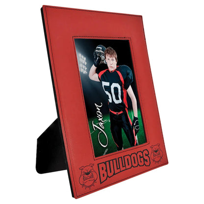 Red 5" x 7" Laserable Leatherette Photo Frame