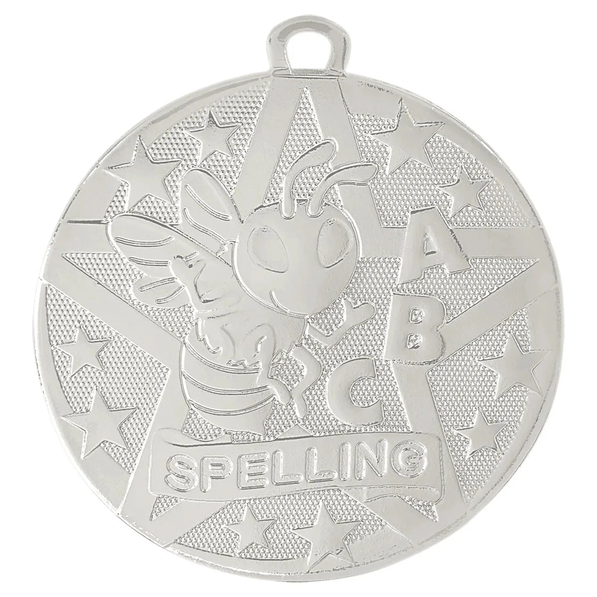 Silver 2" Superstar Spelling Medal