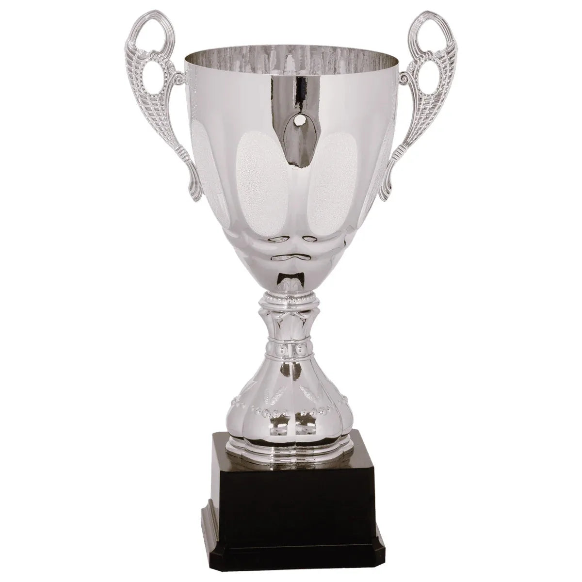 Silver 14" Completed Metal Cup Trophy on Plastic Base