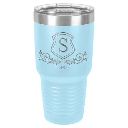Light Blue Polar Camel 30 oz. Ringneck Tumbler with Logo Lid