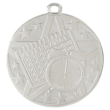 Silver 2" Superstar Perfect Attendance Medal