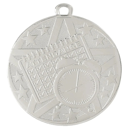 Silver 2" Superstar Perfect Attendance Medal