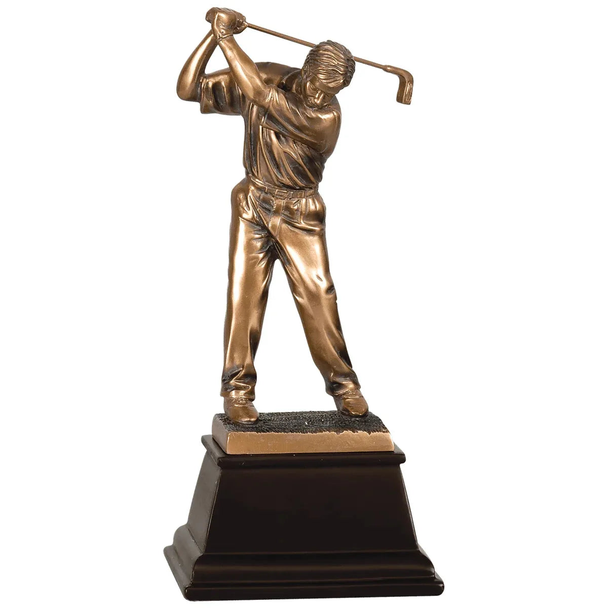 9 1/2" Bronze Male Golf Resin Award