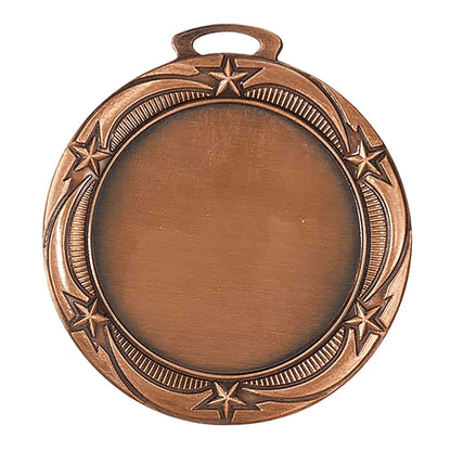 Antique Bronze 2 3/4" Star 2" Insert Holder Medal