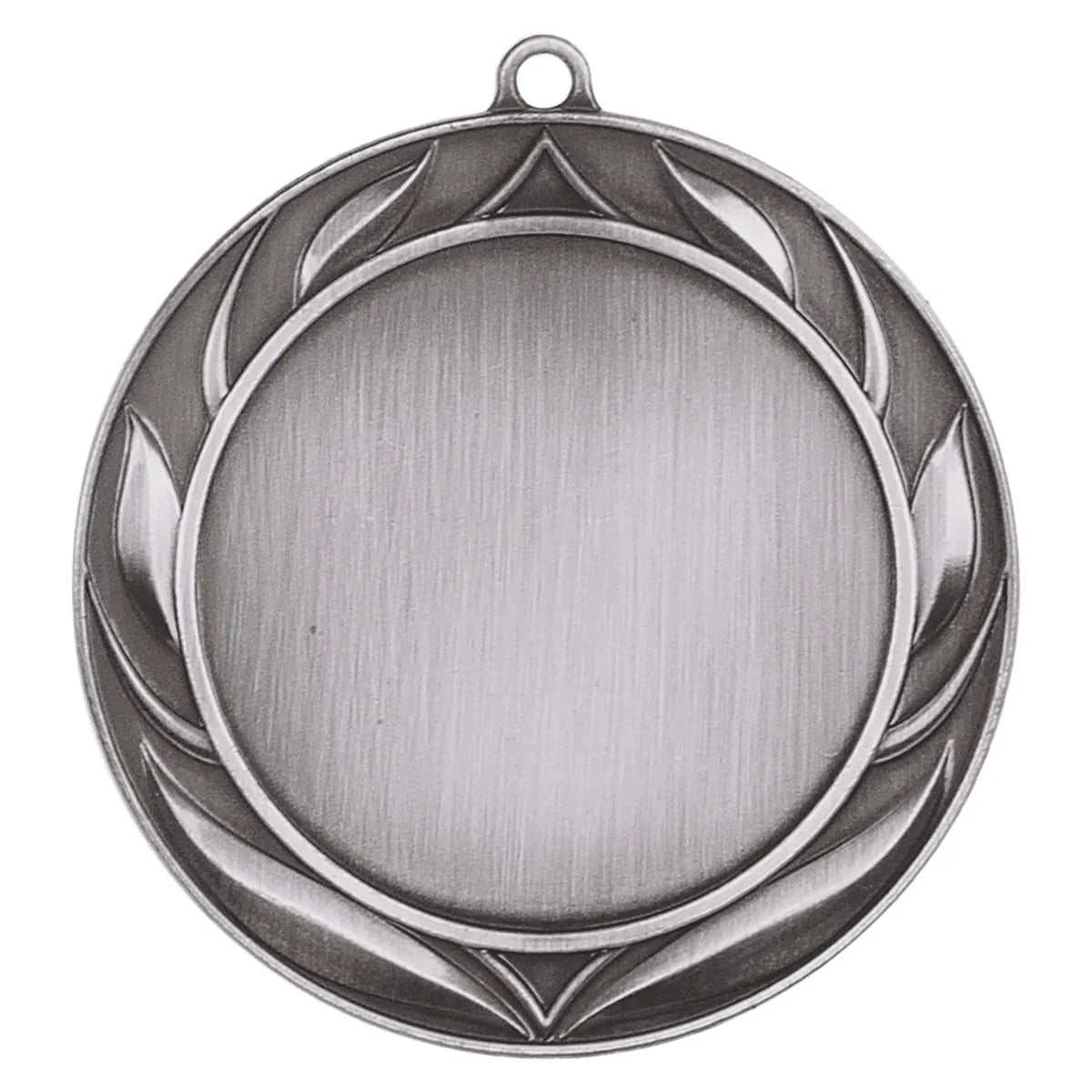 Antique Silver 2 3/4" Wreath 2" Insert Holder Medal