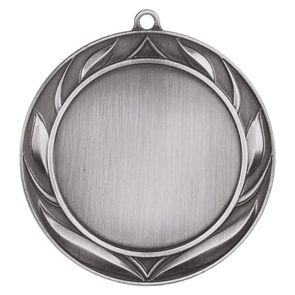 Antique Silver 2 3/4" Wreath 2" Insert Holder Medal