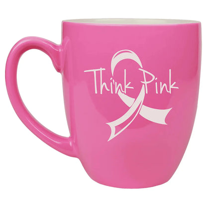 Pink 16 oz. Ceramic Bistro LazerMug