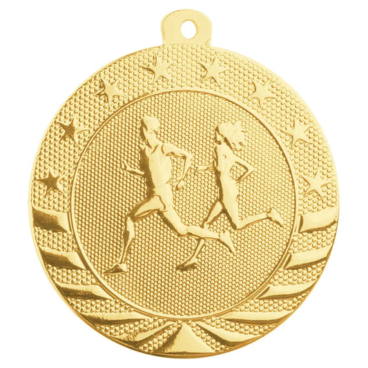 Bright Gold 2" Cross Country Starbrite Medal
