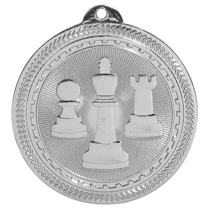 Bright Silver 2" Chess Laserable BriteLazer Medal