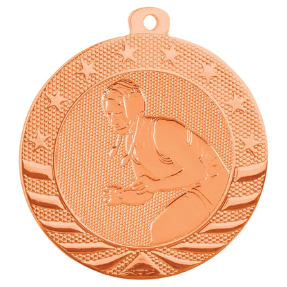 Bright Bronze 2" Female Wrestling Starbrite Medal