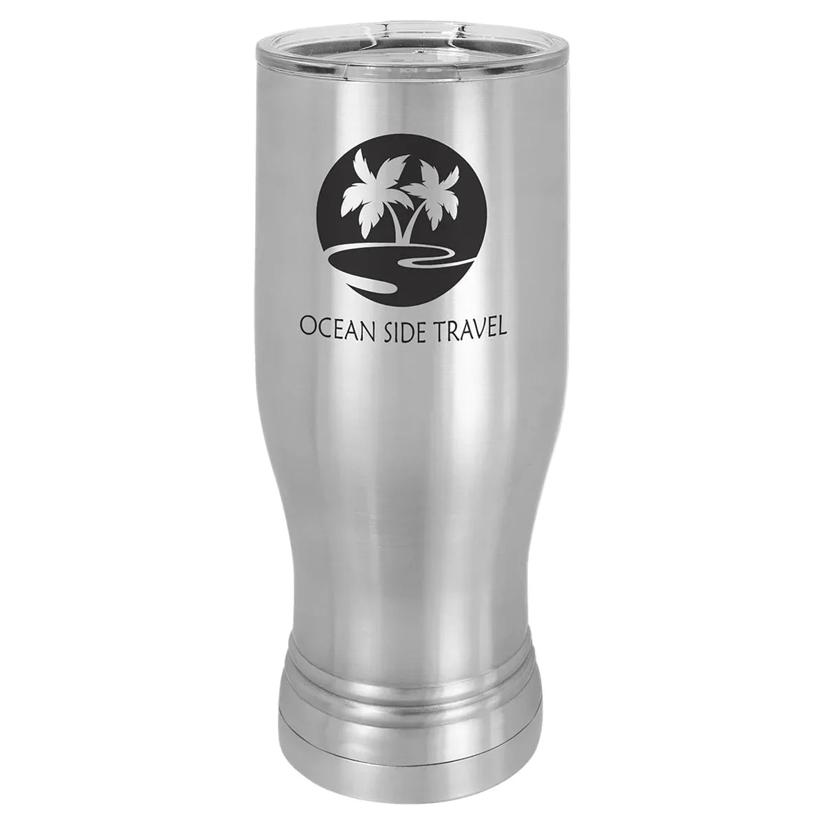 Stainless Steel 20 oz Pilsner with Clear Polar Camel Lid