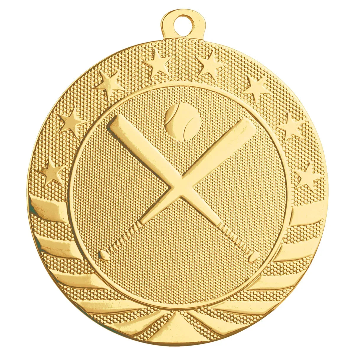Bright Gold 2 3/4" Baseball/Softball Starbrite Medal