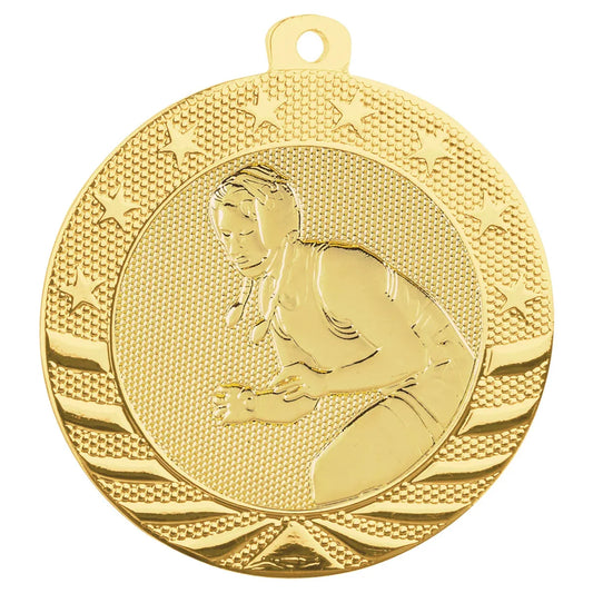 Bright Gold 2" Female Wrestling Starbrite Medal