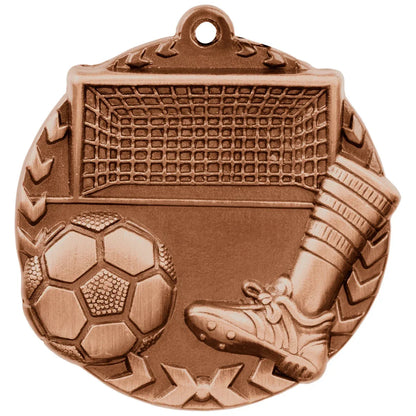 Antique Bronze 1 3/4" Soccer Millennium Medal