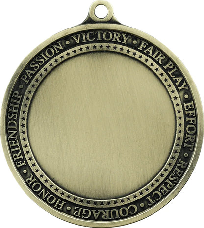 Antique Gold 2 3/4" Inspirational 2" Insert Medal Holder