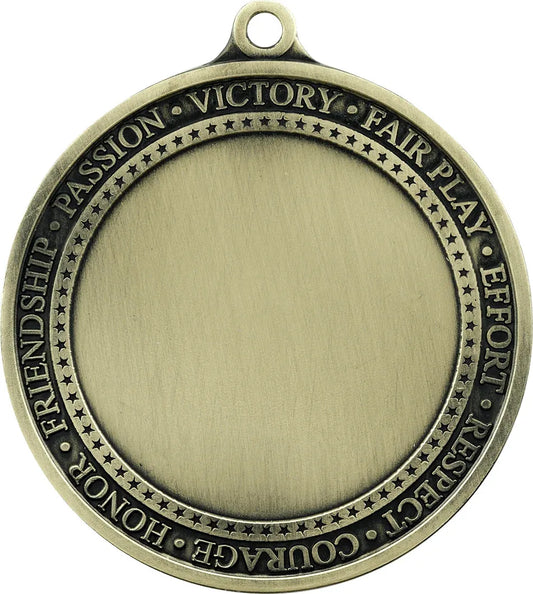Antique Gold 2 3/4" Inspirational 2" Insert Medal Holder