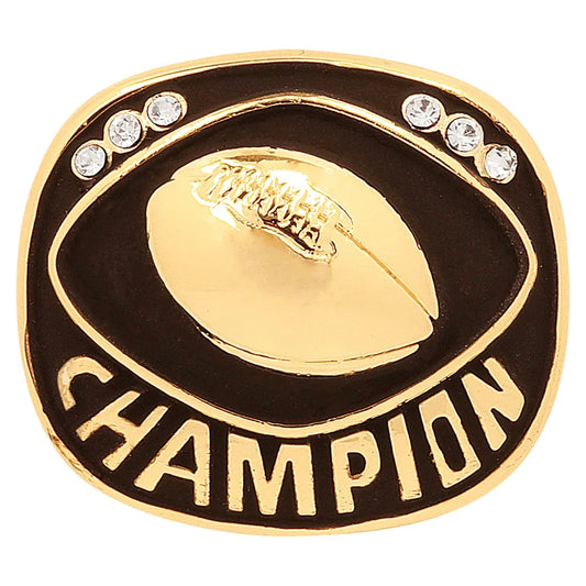 Gold Football Champion Ring Insert