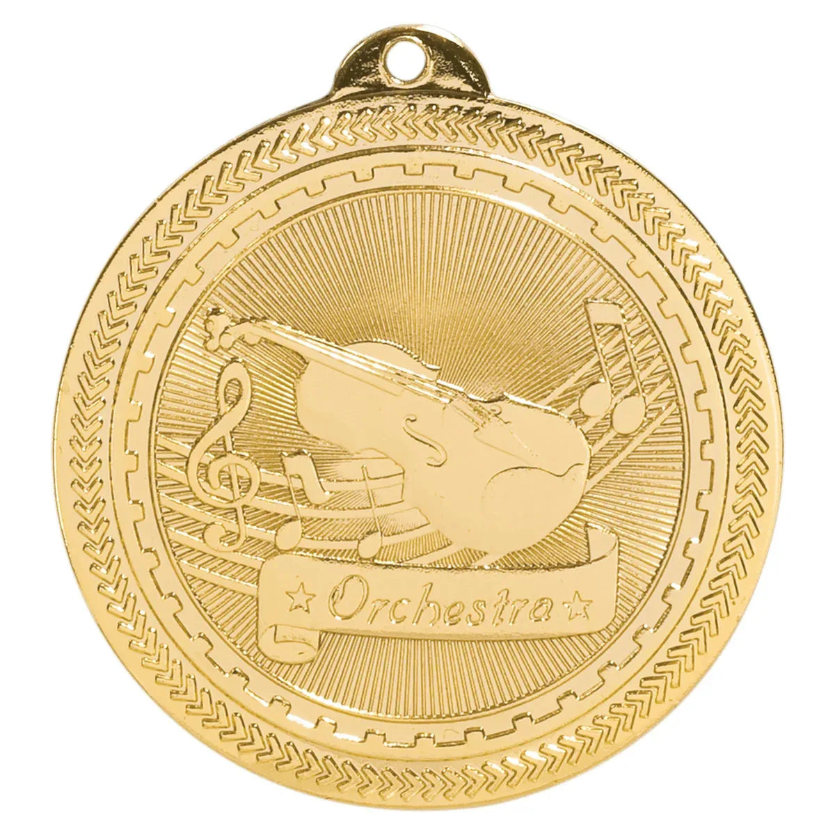Bright Gold 2" Orchestra Laserable BriteLazer Medal
