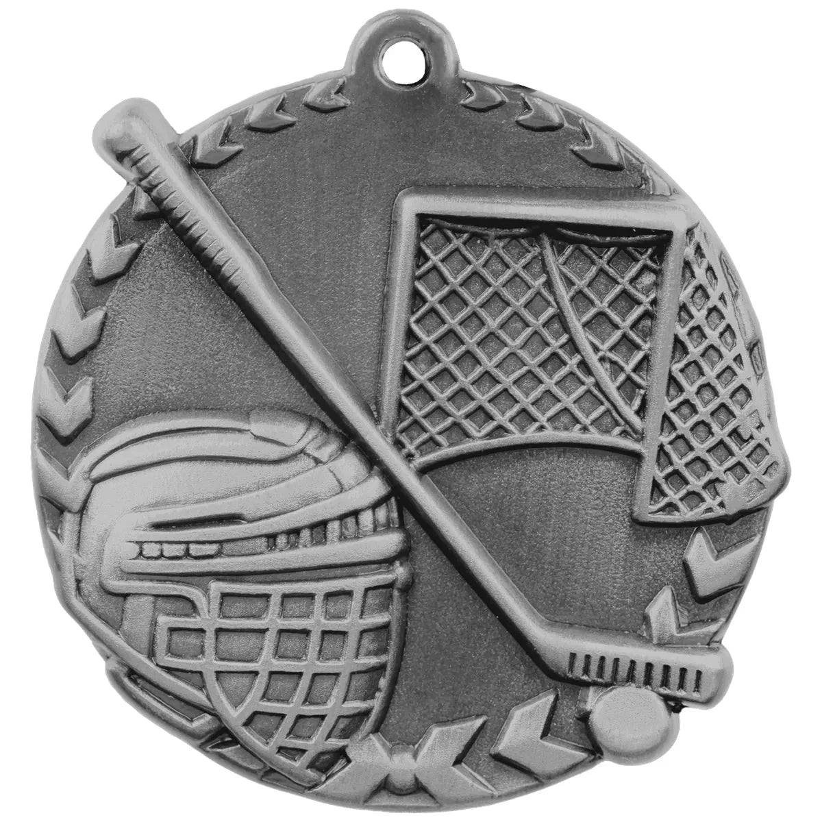 Antique Silver 1 3/4" Hockey Millennium Medal