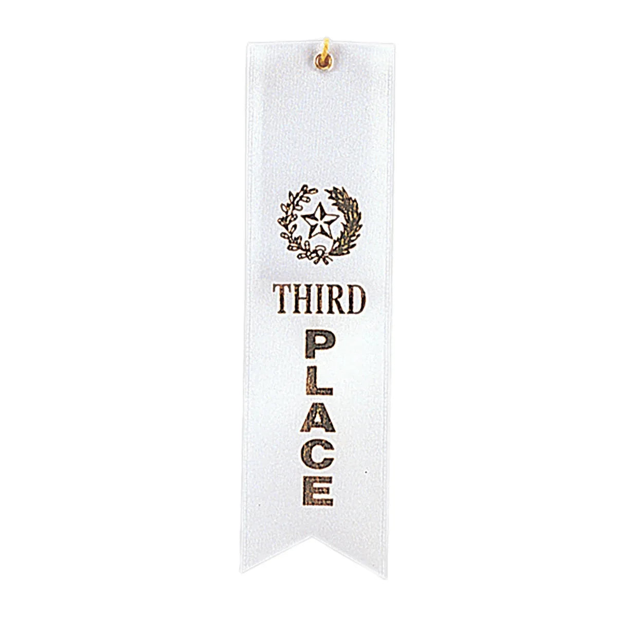 White 3rd Place Carded Ribbon with String | Custom Engraved – Echipmunk ...