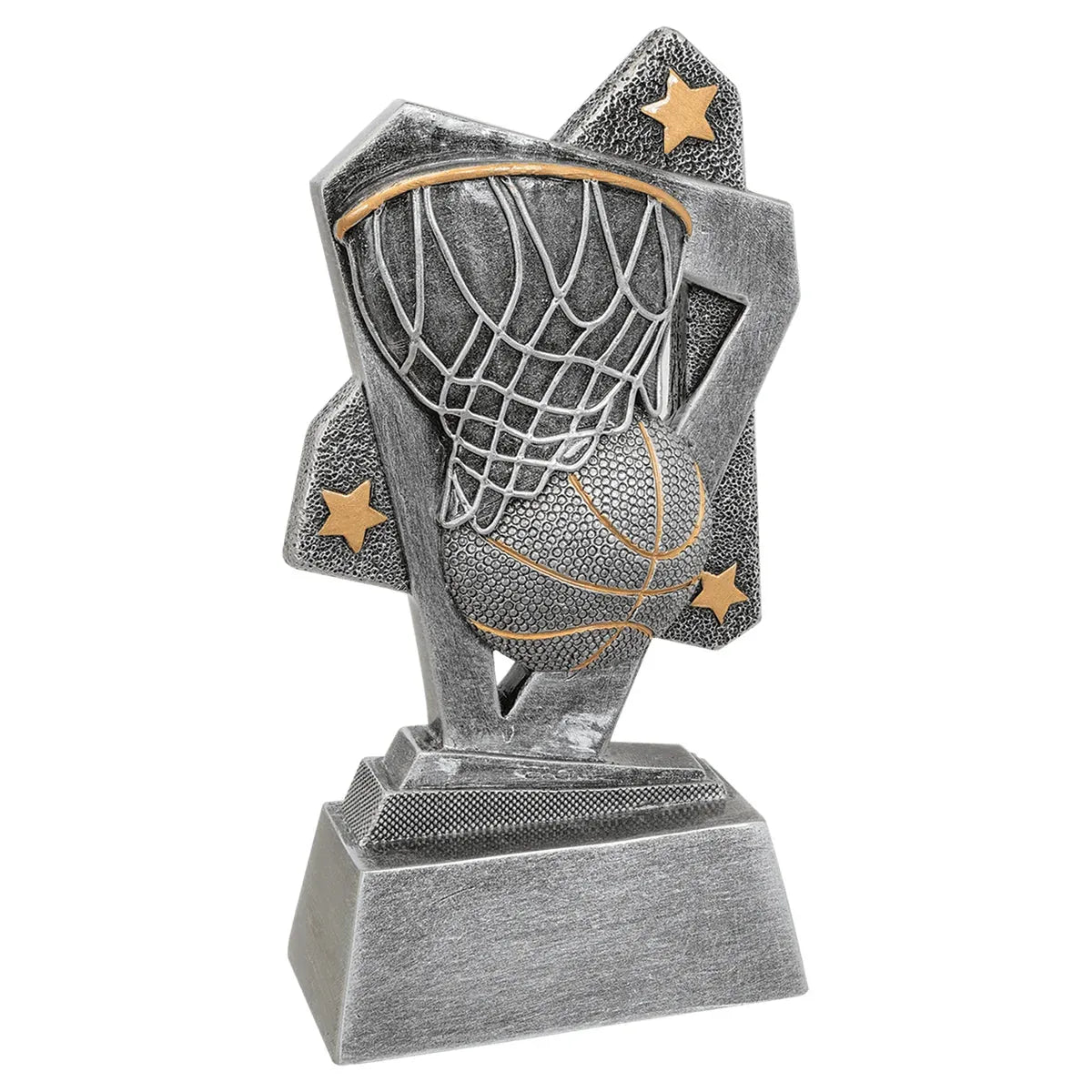 Custom Basketball Triumph Resin (6 1/2") — Engraved Plate | Award-Ready