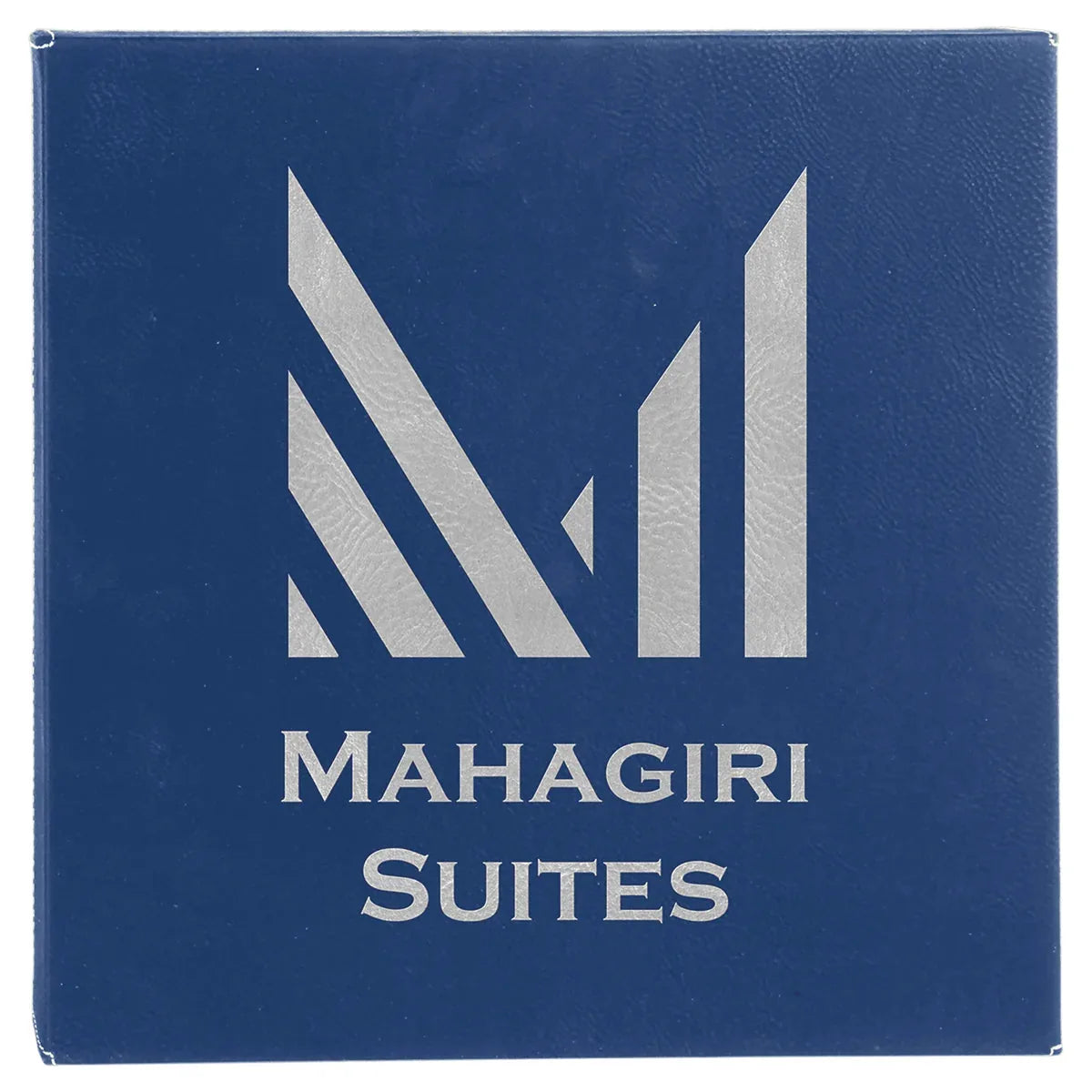 Blue/Silver 14" x 14" Laserable Leatherette Wall Decor with Sawtooth Hanger