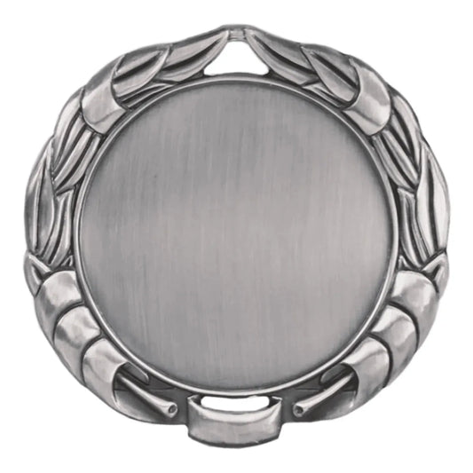 Antique Silver 2 3/4" Wreath 2" Insert Holder Medal (double sided)