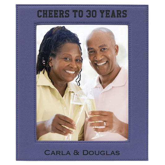 Purple 8" x 10" Laserable Leatherette Photo Frame