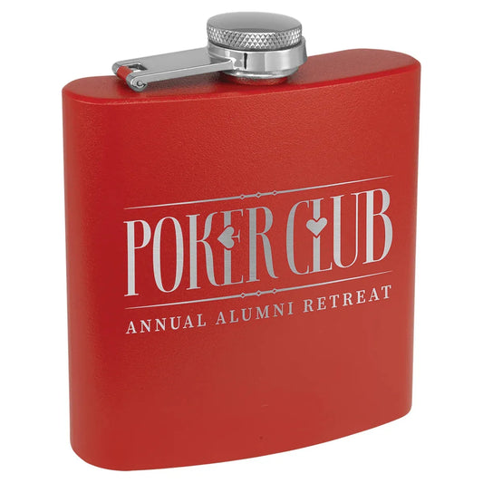Matte Red Stainless Steel 6 oz. Flask