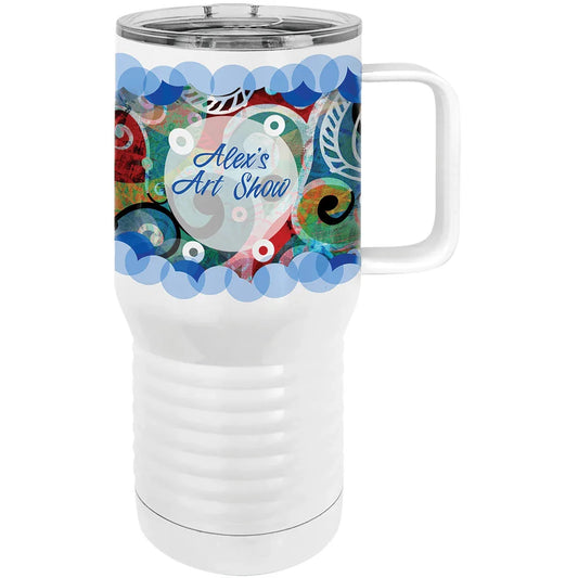 Sublimatable Polar Camel 20 oz. White Insulated Travel  Mug with Slider Lid