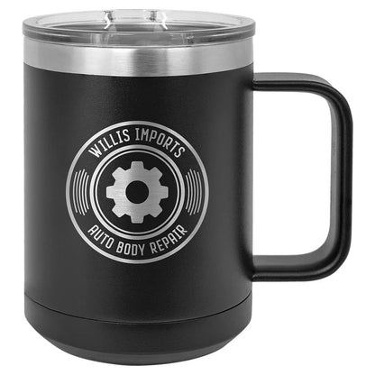 Black Polar Camel 15 oz. Vacuum Insulated Mug with Slider Lid