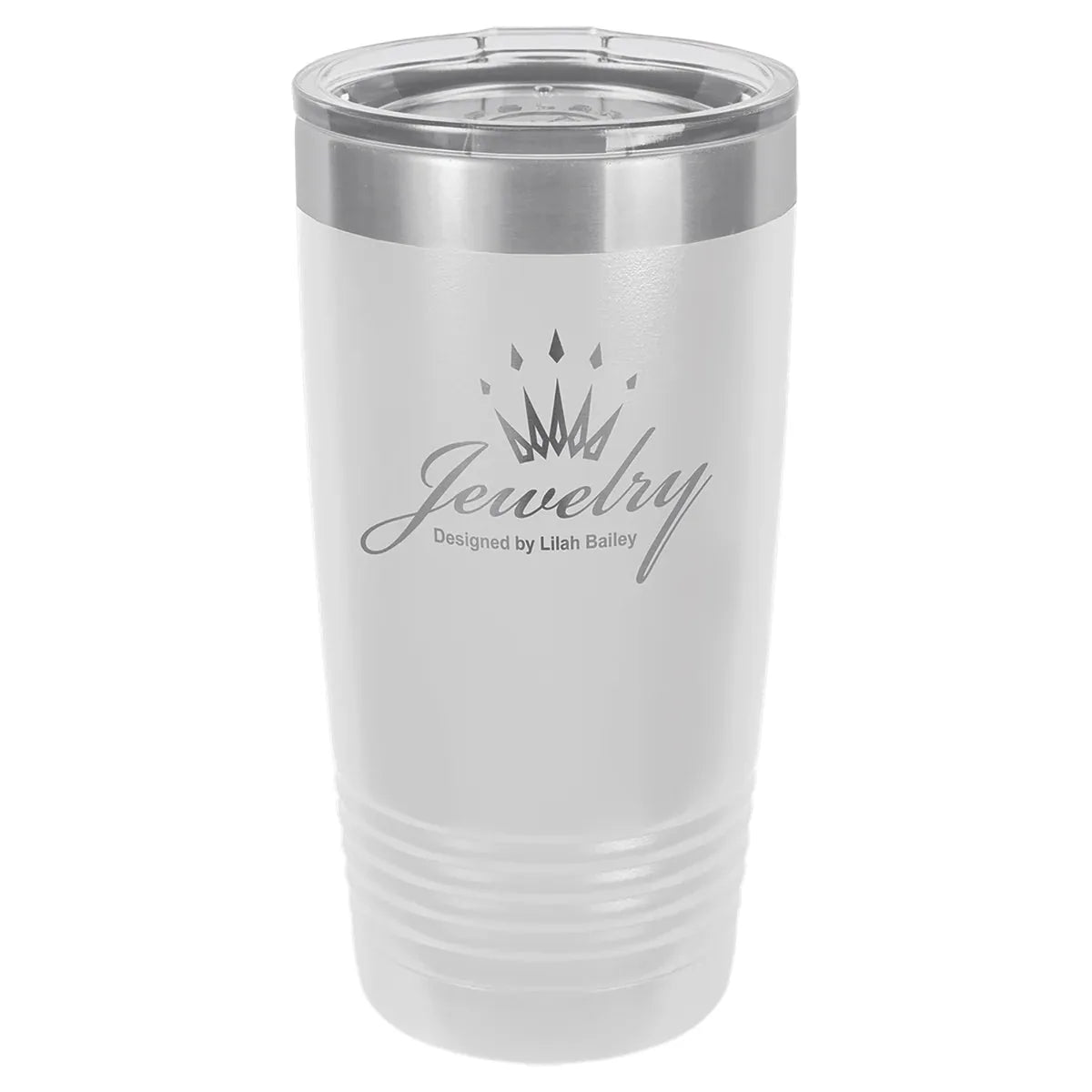 White Polar Camel 20 oz. Ringneck Tumbler with Logo Lid