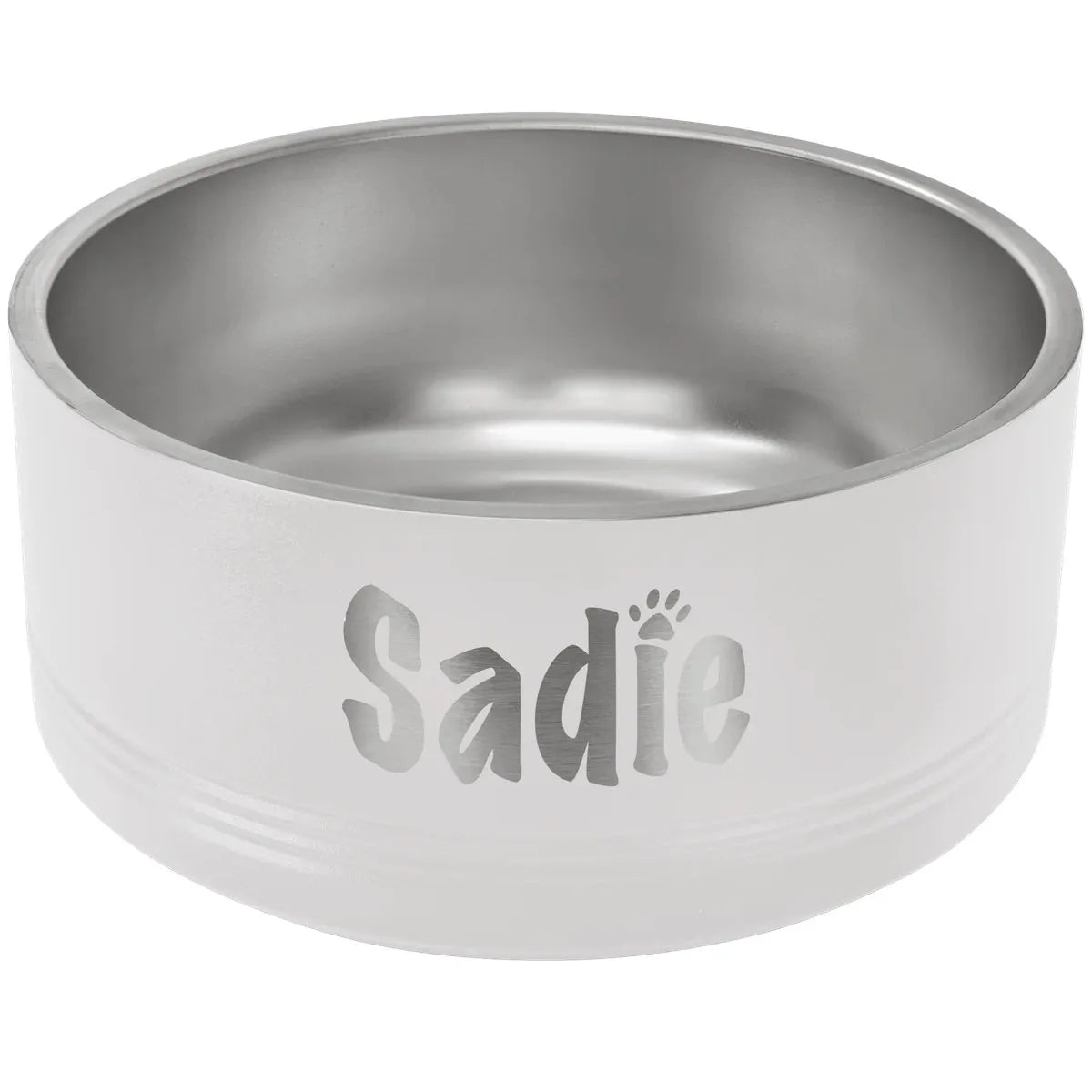 White Polar Camel 64 oz. Large Pet Bowl