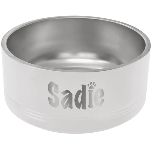 White Polar Camel 64 oz. Large Pet Bowl