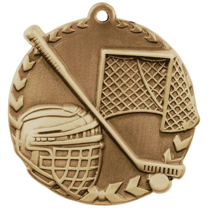 Antique Gold 1 3/4" Hockey Millennium Medal