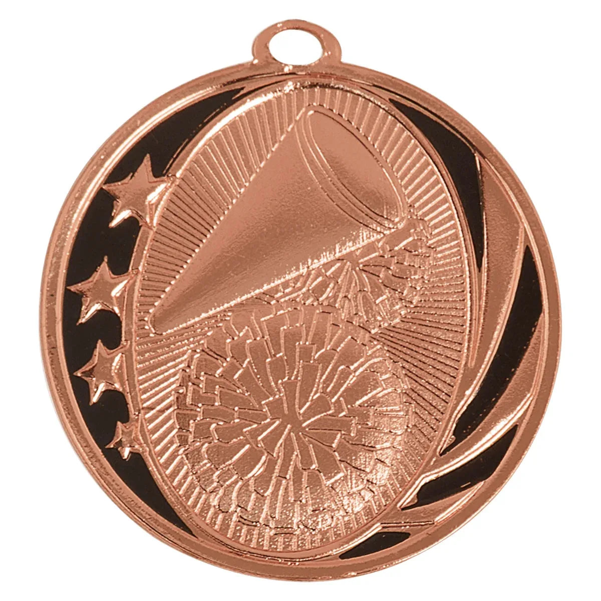 Bright Bronze 2" Cheer Laserable MidNite Star Medal