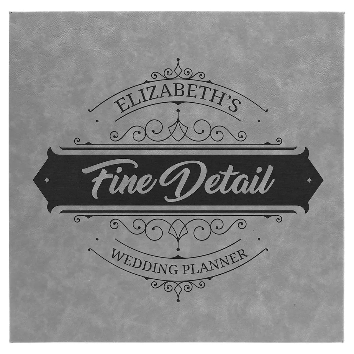 Gray 14" x 14" Laserable Leatherette Wall Decor with Sawtooth Hanger