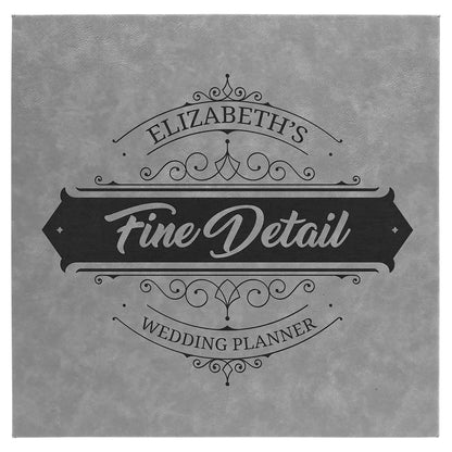Gray 14" x 14" Laserable Leatherette Wall Decor with Sawtooth Hanger