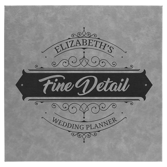 Gray 14" x 14" Laserable Leatherette Wall Decor with Sawtooth Hanger