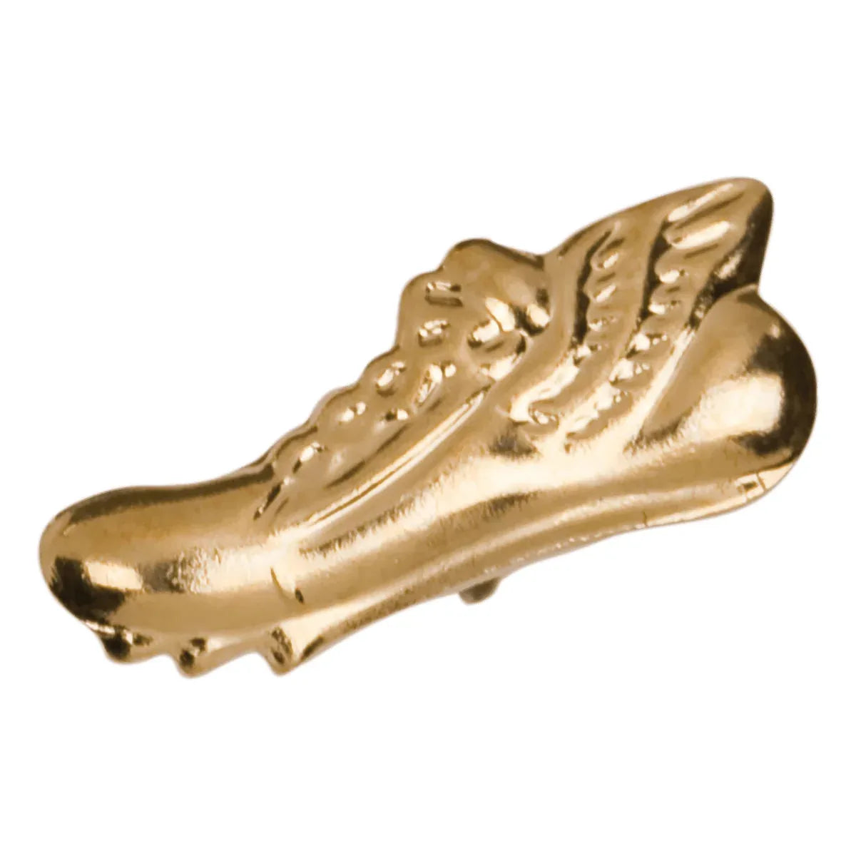 Gold Winged Track Shoe Metal Chenille Letter Insignia