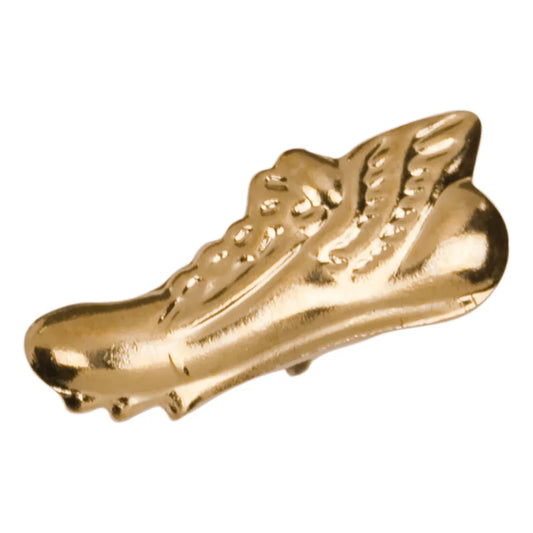 Gold Winged Track Shoe Metal Chenille Letter Insignia