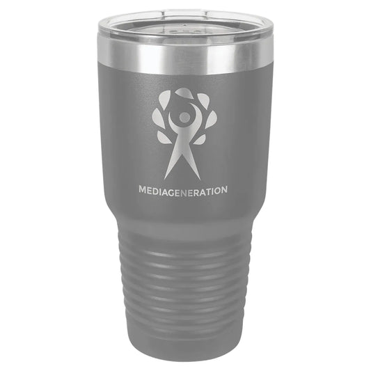 Dark Gray Polar Camel 30 oz. Vacuum Ringneck Tumbler with Logo Lid