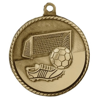 Antique Gold 2" Soccer High Relief Medal