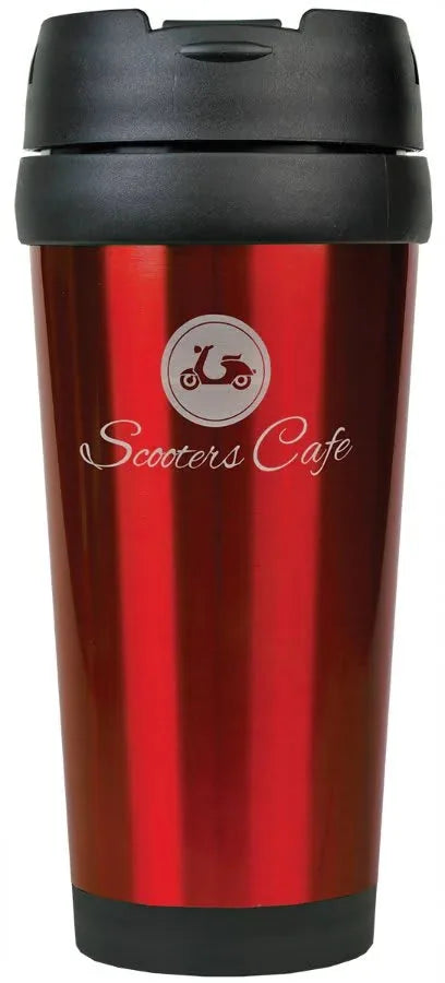 Red Stainless Steel 16 oz. Travel Mug without Handle