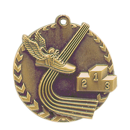 Antique Gold 1 3/4" Track Millennium Medal
