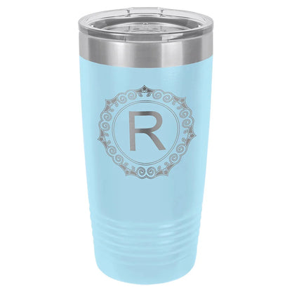 Light Blue Polar Camel 20 oz. Ringneck Tumbler with Logo Lid
